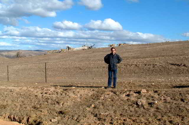 In front of overgrazed land in Australia 2002